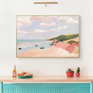 Paisajes Painting - color playa arte decoración de la pared orilla del mar